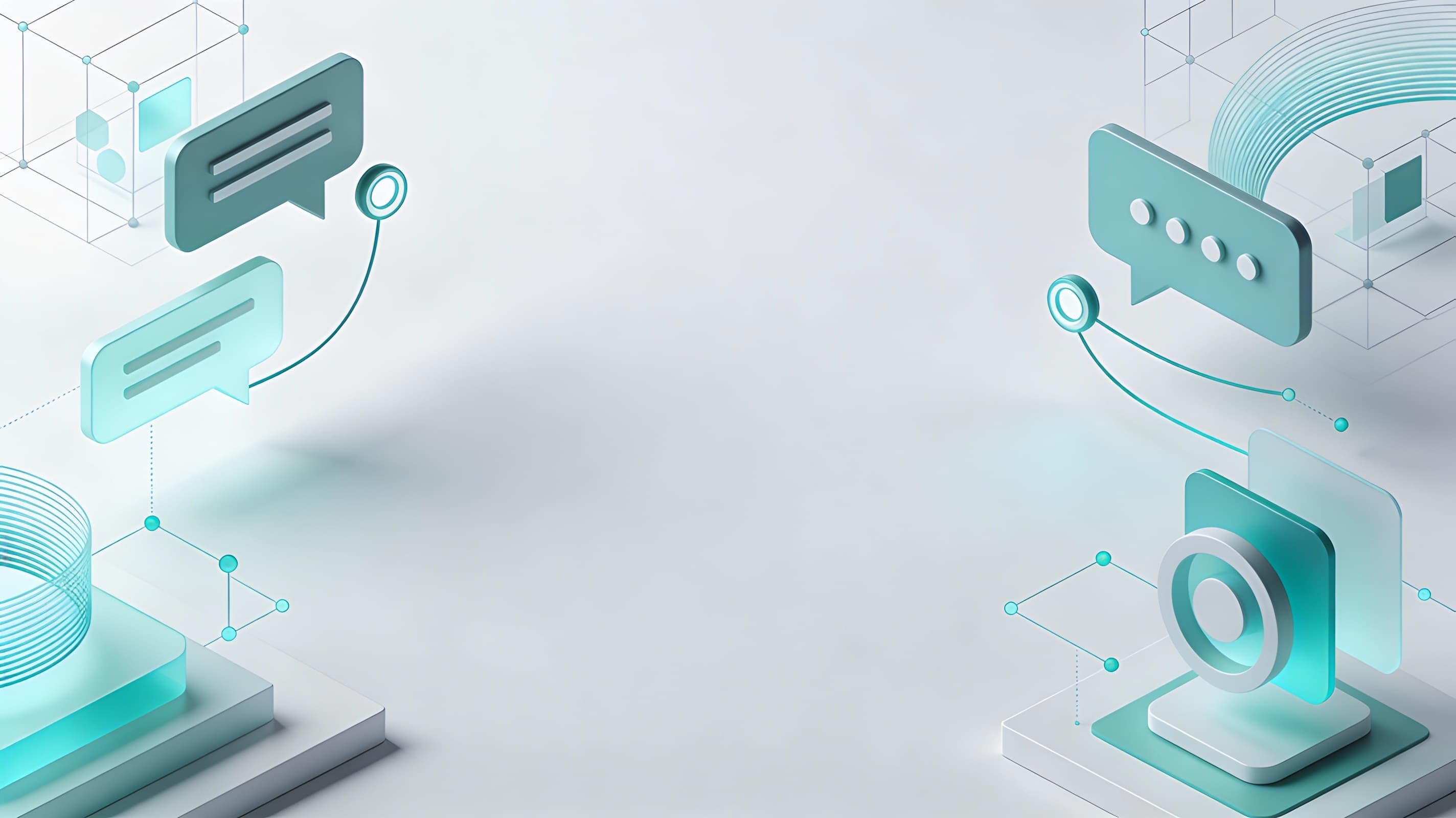 Abstract hero image for AI Chatbots page.