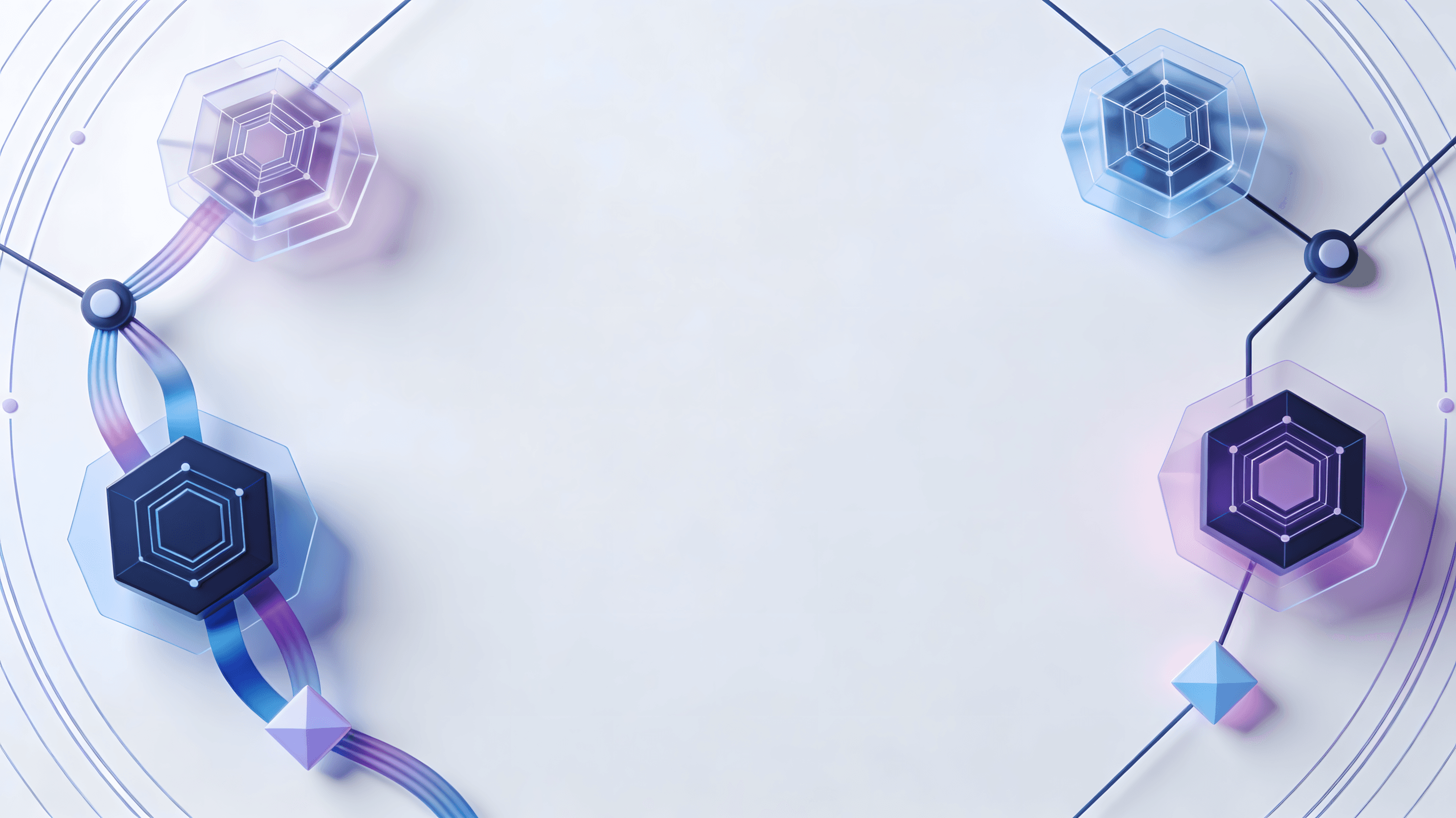 Abstract hero image for AI Agents page.