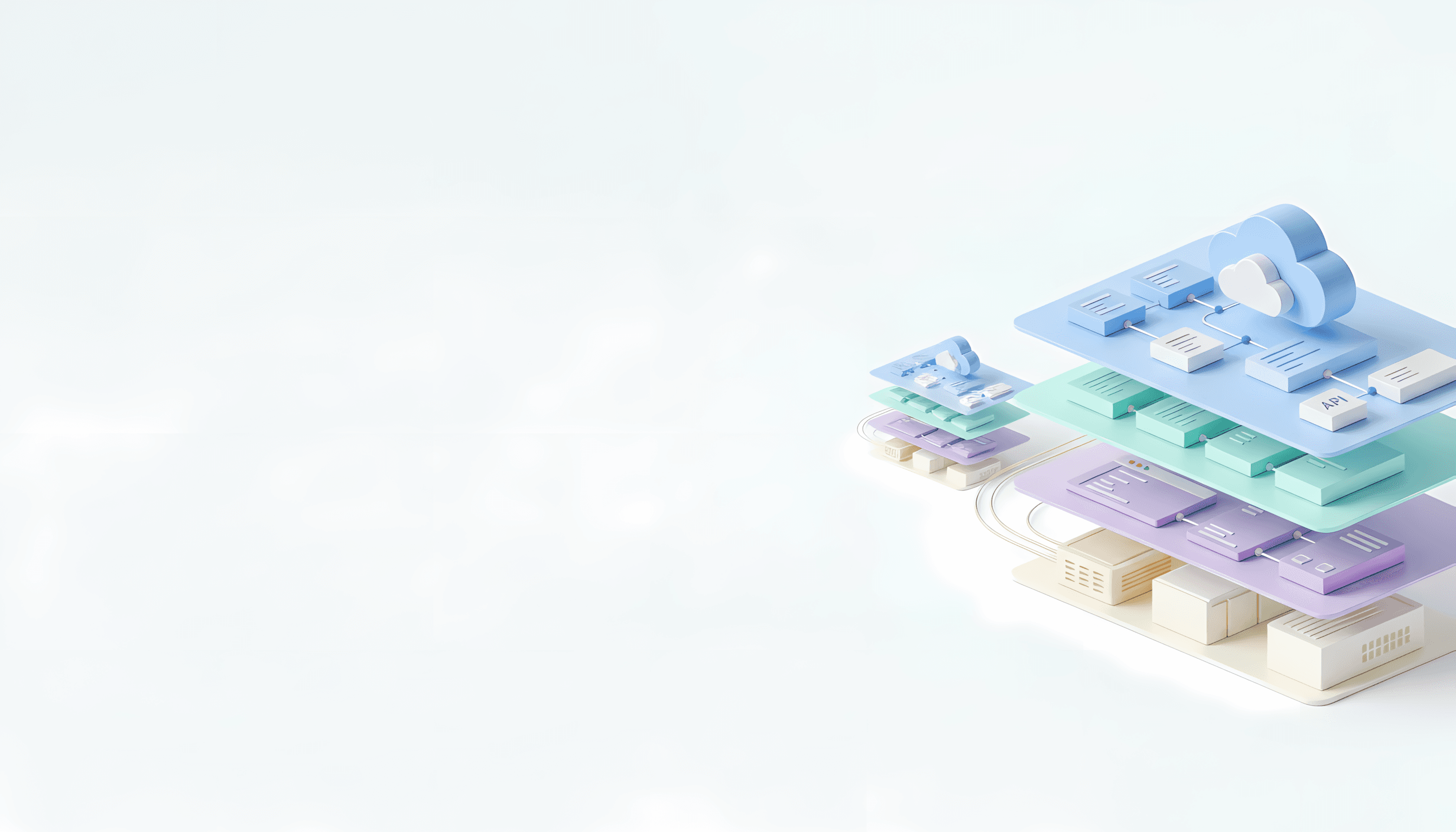 Abstract image for the software development hero section